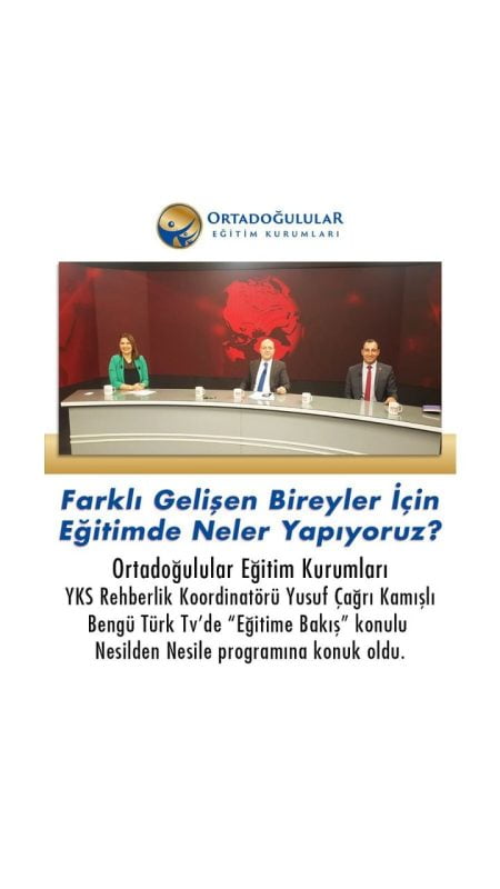 Ortadoğulular Eğitim Kurumları Bengü Türk TV'de 1 298771286 413484430794143 3404606930512600124 n